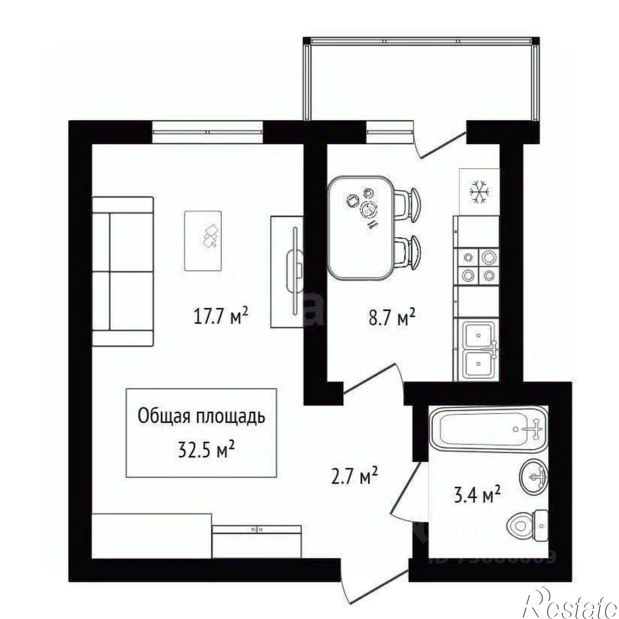 Купить квартиру за 5 800 000 рублей на ул Мира, 16