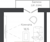 1-комн, 36 кв м, этаж 2/7 Майминский район, село Майма